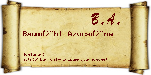 Baumöhl Azucséna névjegykártya